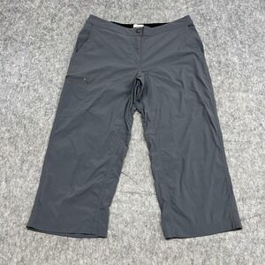 LL Bean Pants Womens Size 12 Gray Stretch‎ Outdoor Hiking Nylon Blend Zip Pocket